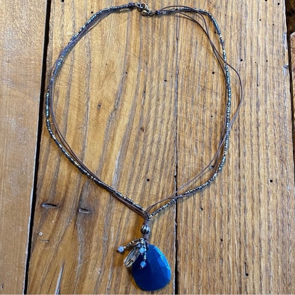 Vintage Silpada “Indigo Mood” Blue Quartz Sterling Bead Necklace - Picture 7 of 11